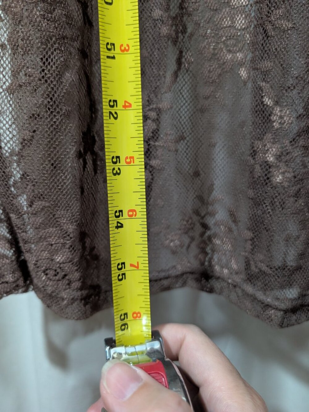 EXPRESS Long Sleeve Mock Neck Lace Maxi Dress Women's Size M Cocoa, Sexy, 1321 - Picture 7 of 13
